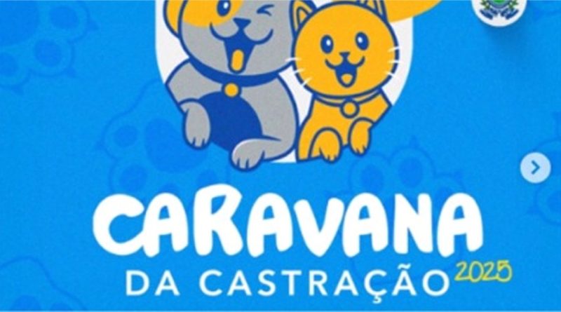 Caravana da castração de animais estará em Taquarussu no dia 02 de outubro