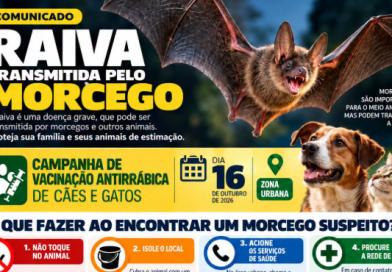 Comunicado – Raiva transmitida pelo morcego